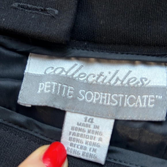 PETITE SOPHISTICATE Collectibles Black Pencil Skirt Size 14 NWOT Lined plus - Picture 9 of 12